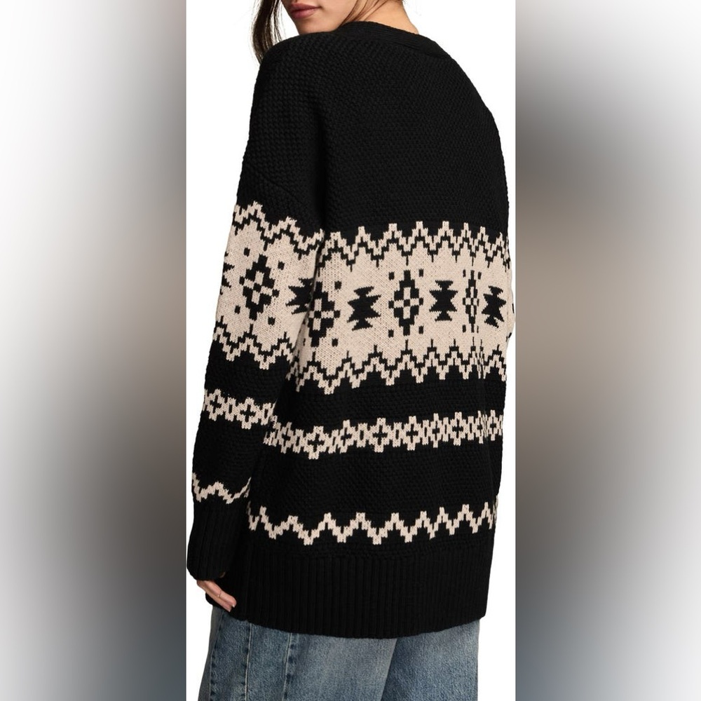 Lucky Brand Jacquard Cotton Cardigan BNWT XXL - Picture 2 of 7